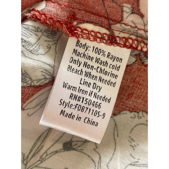 Stitch Fix Fun 2 Fun Womens Size Medium Blouse Floral Red Flouncy Top NW… - Picture 5 of 7